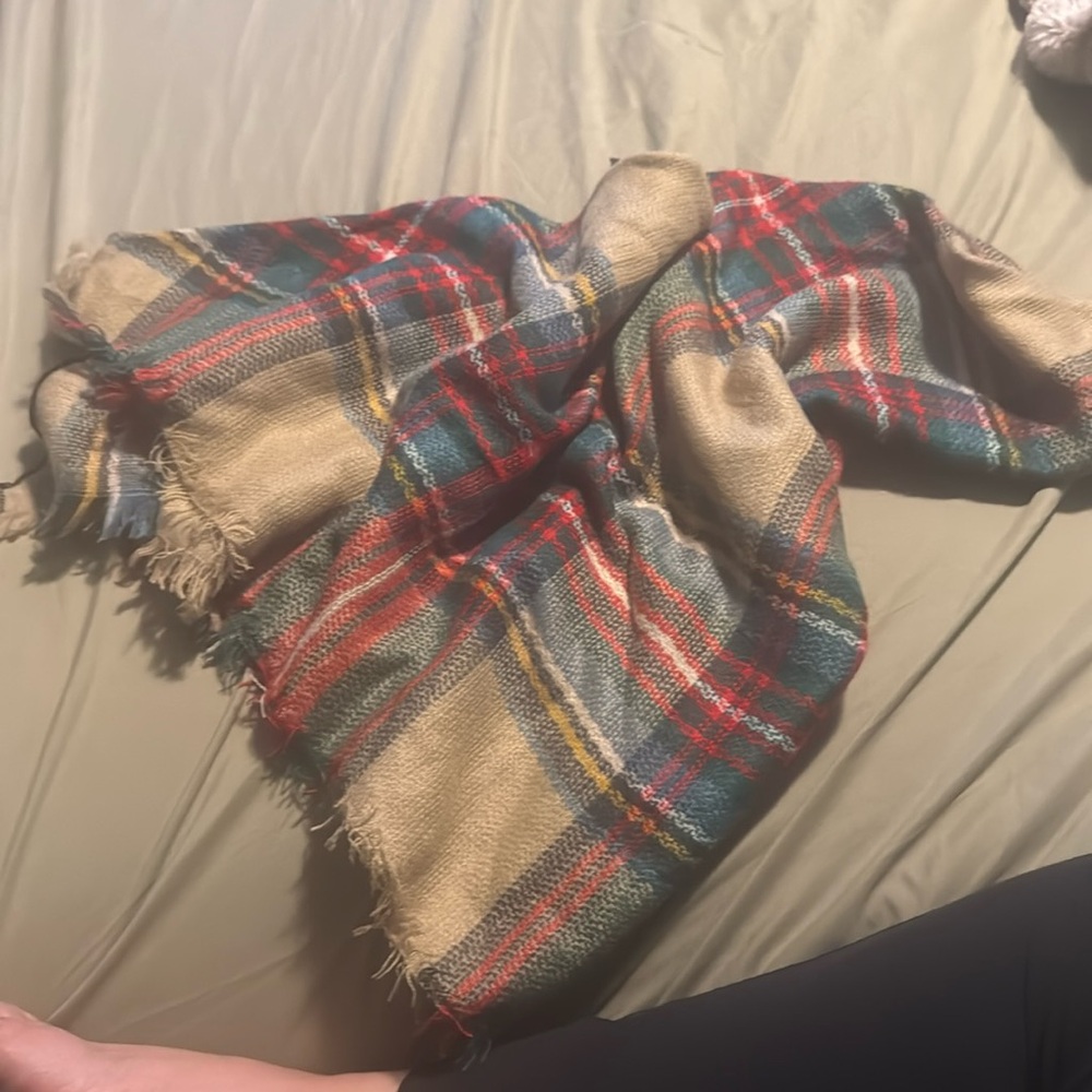 Large plaid scarf
